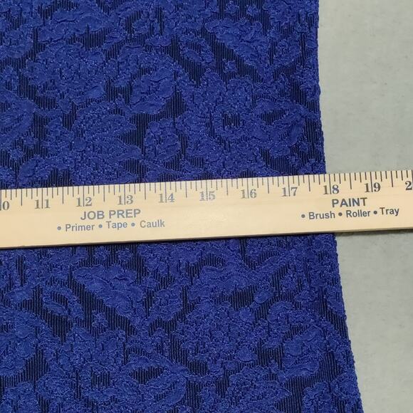 Chicos Travelers Size 0 (Small/4) Jacquard Button Up Blouse Jacket Blue Made USA - Picture 12 of 15